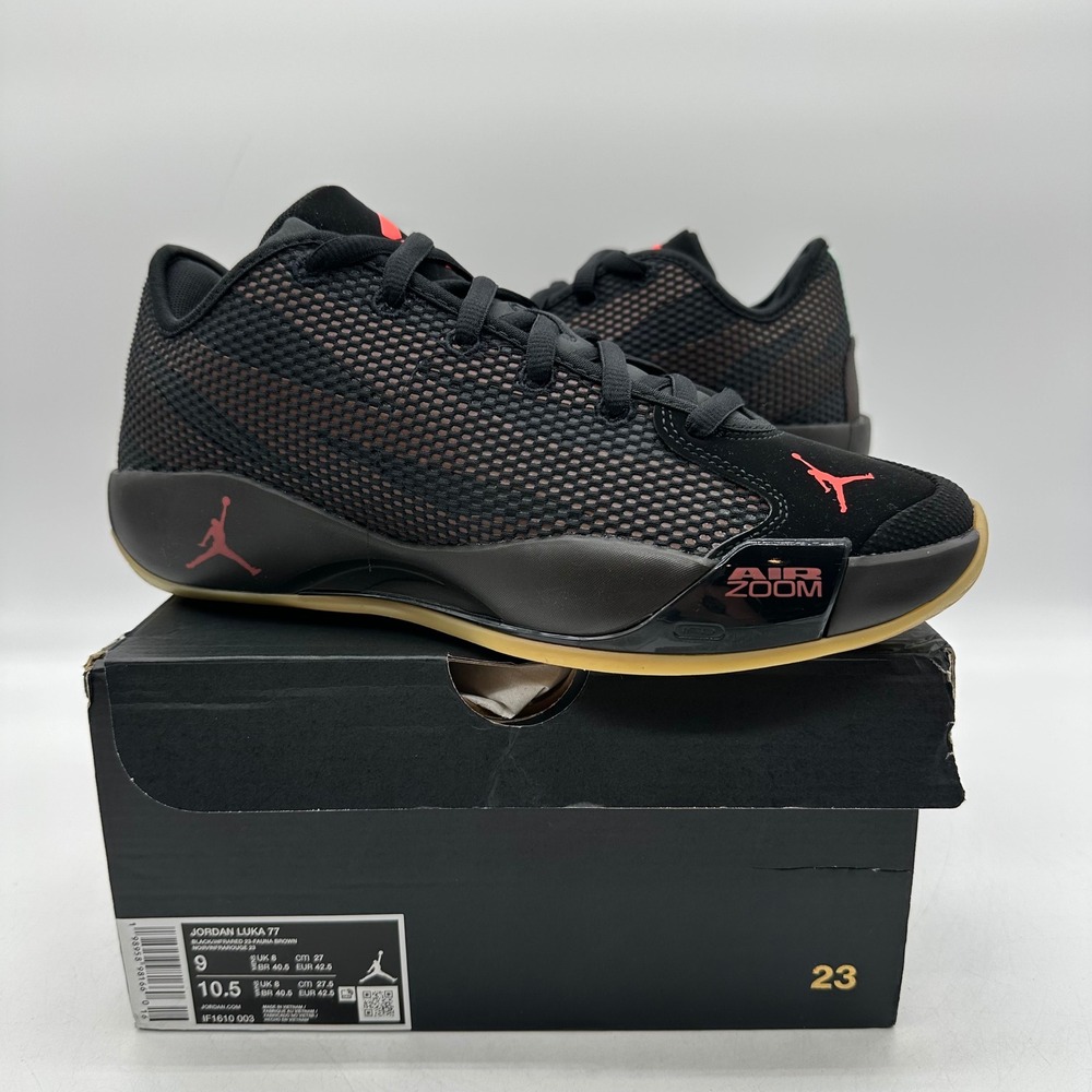 Nike IF1610-003 Mens Size 9 Air Jordan Luka 2 Black Infrared 23 Basketball Shoes